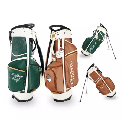 Neues Design, grüne wasserdichte Golftasche, individuell bedrucktes Logo, hochwertige Stand-Golftaschen