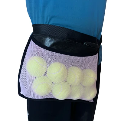 Verstellbare Sportball-Taille, Netztasche für Pickleball, Tennis, Golfball, Training, Tennisball-Aufbewahrung, Gürteltasche
