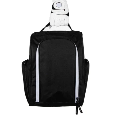 Sporting Goods Golf-Schuhtasche für Damen und Herren, schwarze Golfschuh-Reisetasche mit Seitentaschen für Golfbälle, Tees
